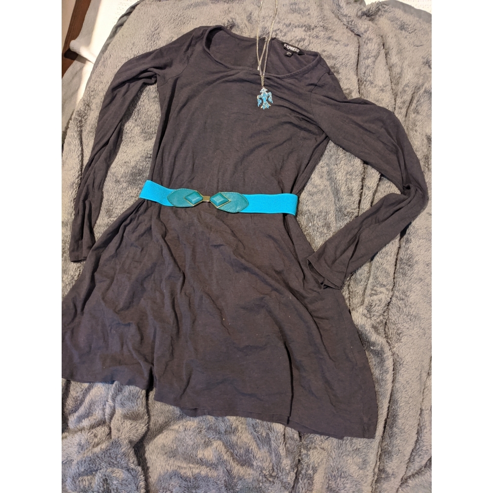 Gray long sleeve dress
